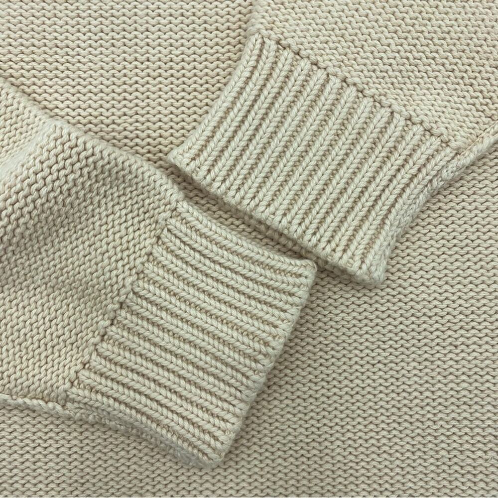 Chelsea & Theodore Sweater “inside out seams” Crewneck‎ Cream - M - Picture 4 of 10
